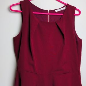 Womens Fit and Flare Sleeveless Dress